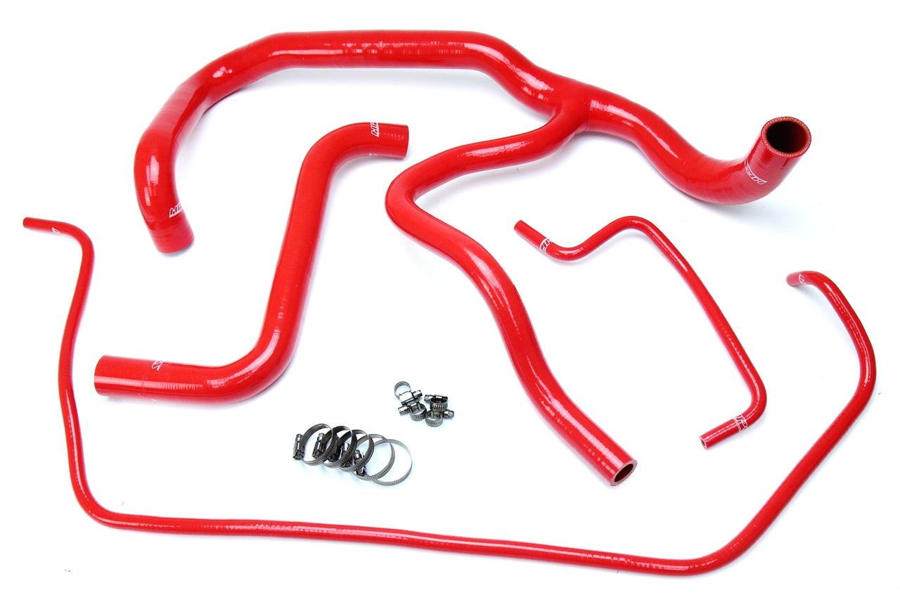 HPS Performance High Temp Reinforced Silicone Radiator Coolant Hose Kit Red 57-1594R-RED