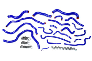 HPS Performance High Temp Reinforced Silicone Radiator and Heater Coolant Hose Kit Blue 57-1607-BLUE