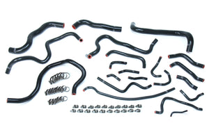 HPS Performance High Temp Reinforced Silicone Radiator and Heater Coolant Hose Kit Black 57-1608-BLK
