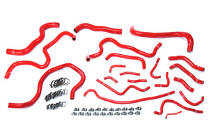 HPS Performance High Temp Reinforced Silicone Radiator and Heater Coolant Hose Kit Red 57-1608-RED