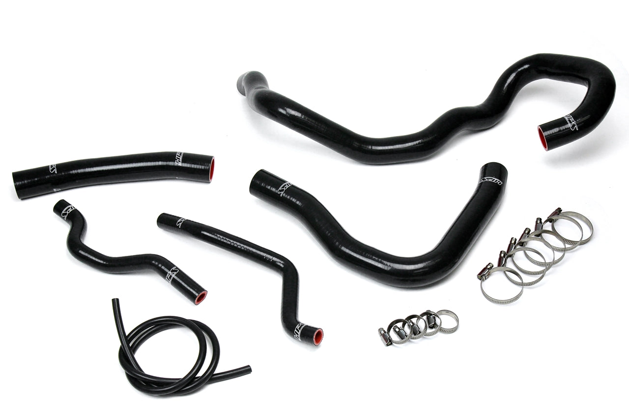 HPS Performance High Temp Reinforced Silicone Radiator and Heater Coolant Hose Kit Black 57-1609-BLK