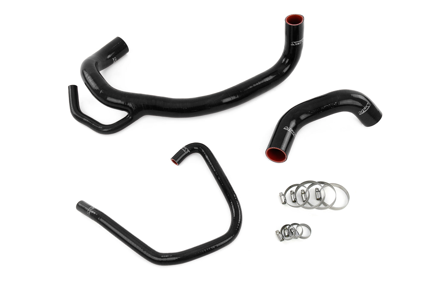 HPS Performance High Temp Reinforced Silicone Radiator Coolant Hose Kit Black 57-1616R-BLK