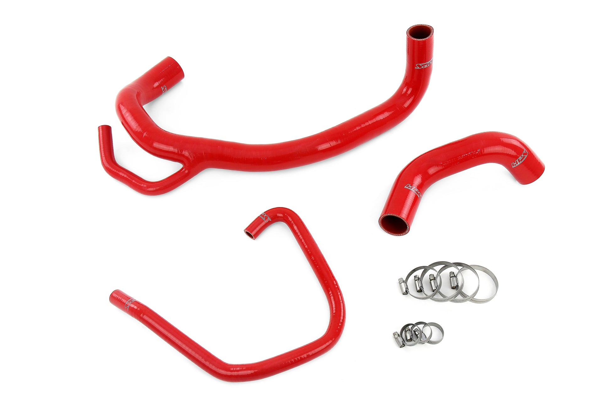 HPS Performance High Temp Reinforced Silicone Radiator Coolant Hose Kit Red 57-1616R-RED