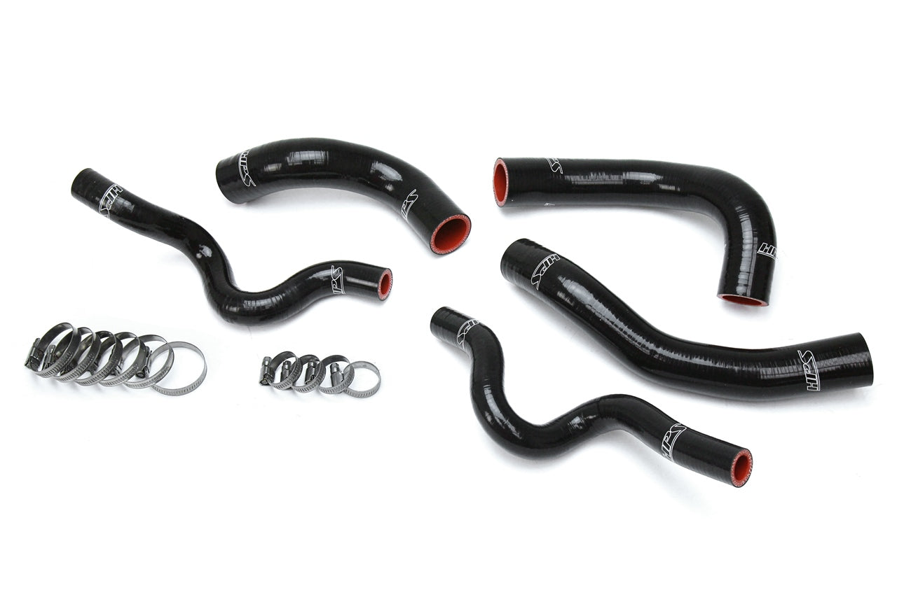HPS Performance High Temp Reinforced Silicone Radiator Coolant Hose Kit Black 57-1630-BLK