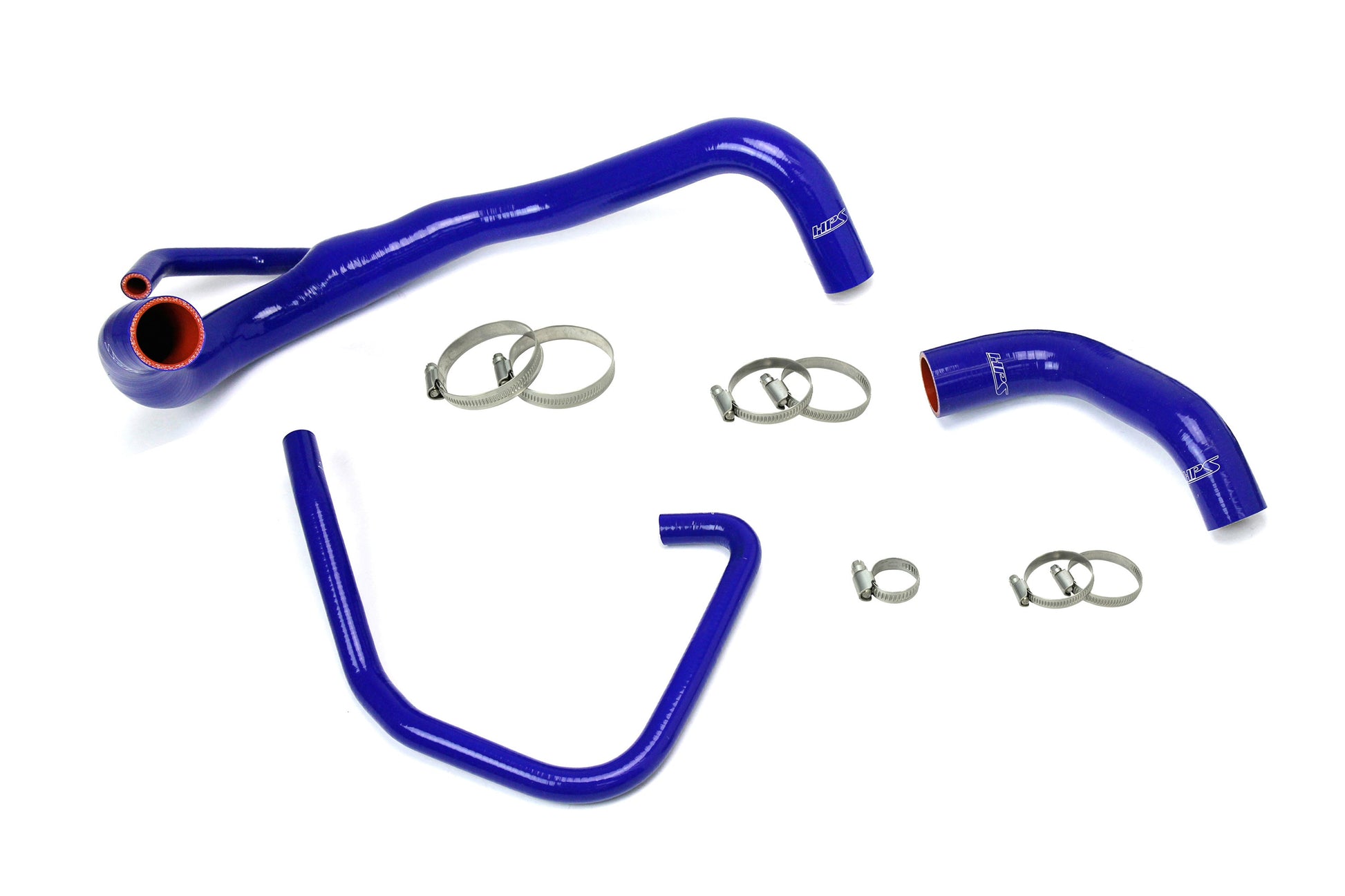 HPS Performance High Temp Reinforced Silicone Radiator Coolant Hose Kit Blue 57-1646R-BLUE