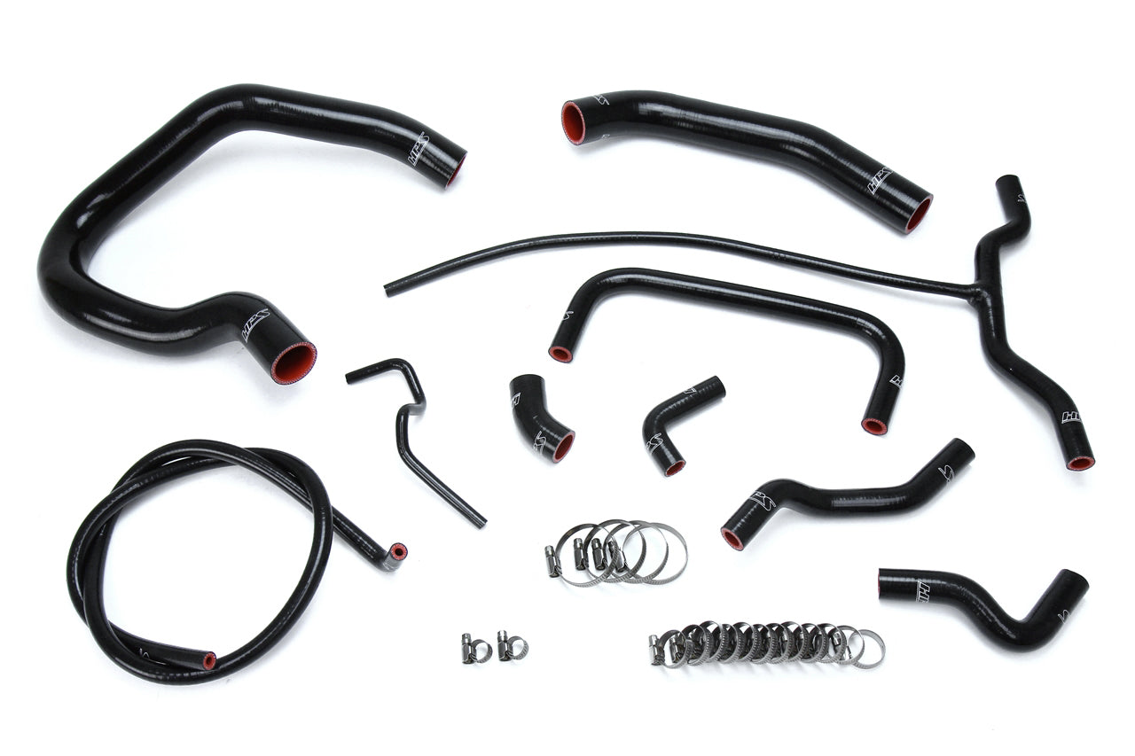 HPS Performance High Temp Reinforced Silicone Radiator and Heater Coolant Hose Kit Black 57-1661-BLK