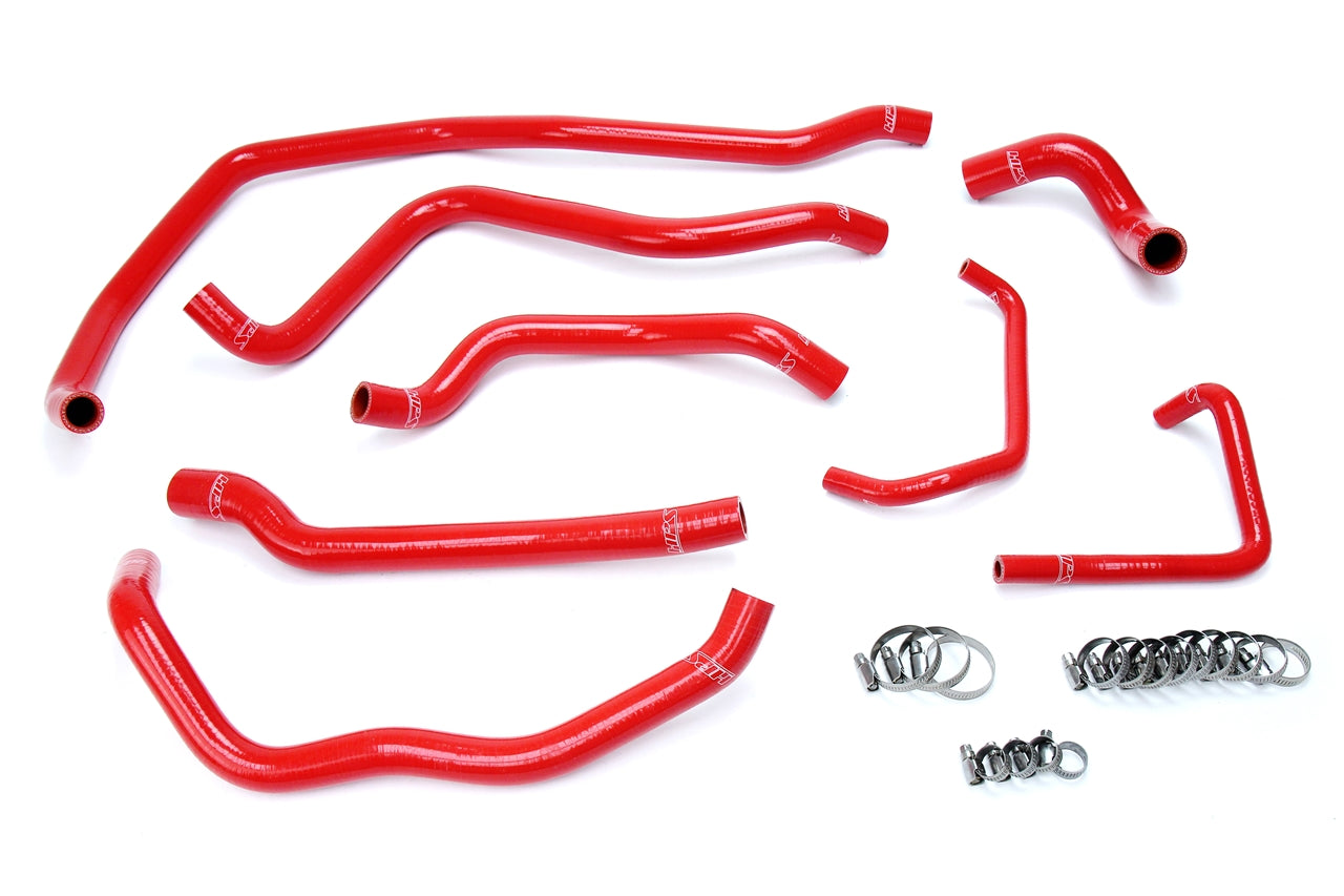 HPS Performance High Temp Reinforced Silicone Radiator Coolant Hose Kit Red 57-1666-RED