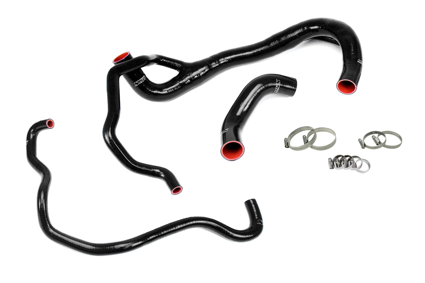 HPS Performance High Temp Reinforced Silicone Radiator Coolant Hose Kit Black 57-1675R-BLK