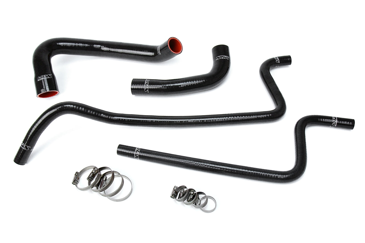 HPS Performance High Temp Reinforced Silicone Radiator and Heater Coolant Hose Kit Black 57-1689-BLK