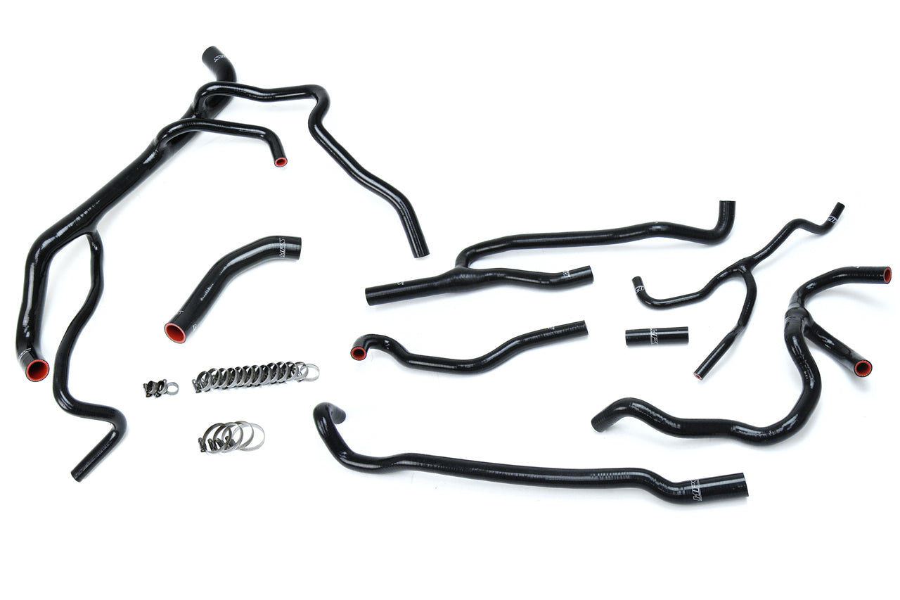HPS Performance High Temp Reinforced Silicone Radiator and Heater Coolant Hose Kit Black 57-1707-BLK
