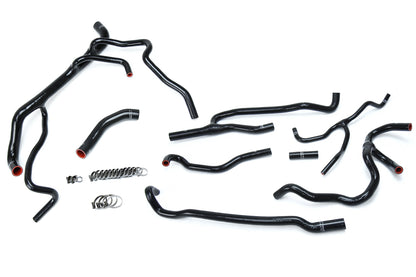 HPS Performance High Temp Reinforced Silicone Radiator and Heater Coolant Hose Kit Black 57-1707-BLK