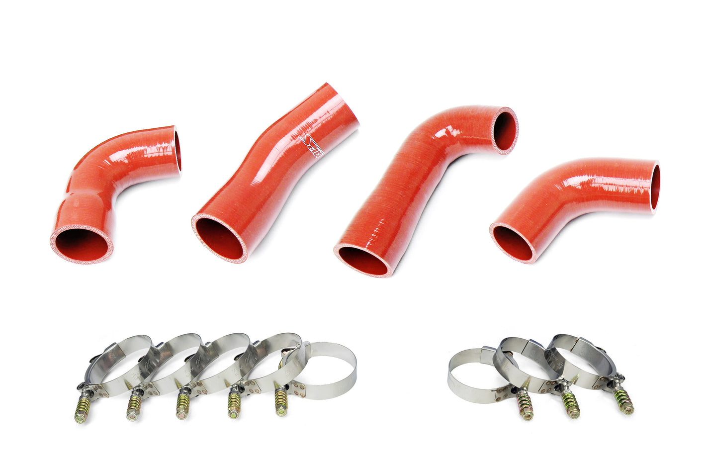 HPS Performance Silicone Transmission Oil Cooler Coolant Hose Kit Mack Trucks 2007-2016 MP7 Engine Replace OE Part # 20934539  21548313  24926501  21209748 Orange 57-1721