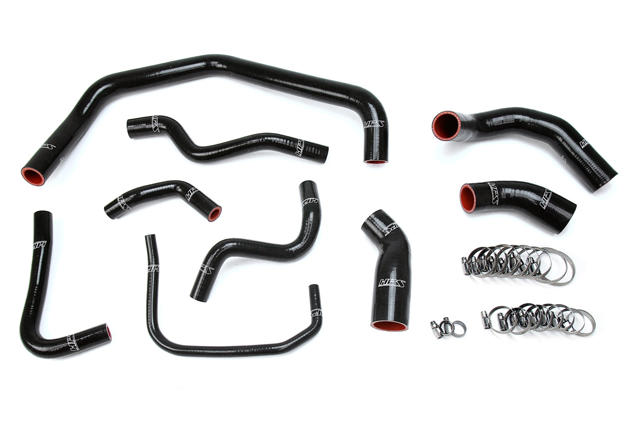 HPS Performance High Temp Reinforced Silicone Radiator Coolant Hose Kit Black 57-1728-BLK