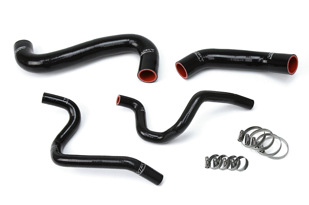 HPS Performance High Temp Reinforced Silicone Radiator and Heater Coolant Hose Kit Black 57-1731-BLK