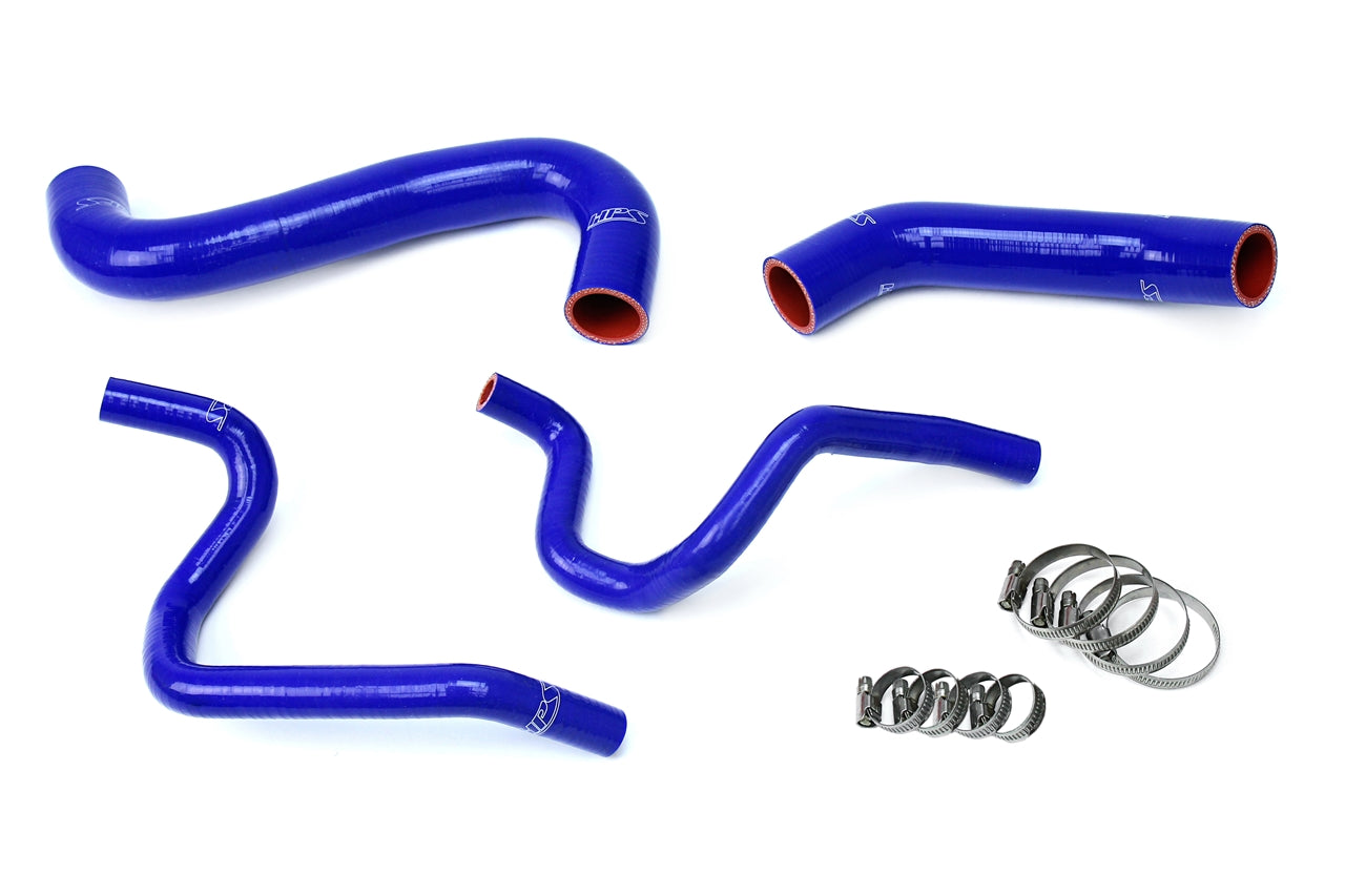 HPS Performance High Temp Reinforced Silicone Radiator and Heater Coolant Hose Kit Blue 57-1731-BLUE