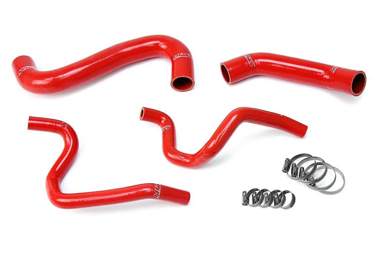 HPS Performance High Temp Reinforced Silicone Radiator and Heater Coolant Hose Kit Red 57-1731-RED