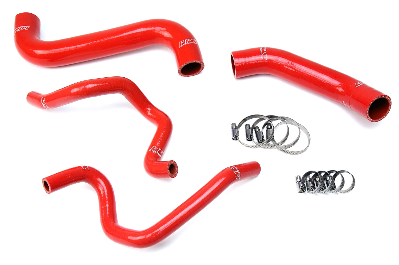 HPS Performance High Temp Reinforced Silicone Radiator and Heater Coolant Hose Kit Red 57-1732-RED