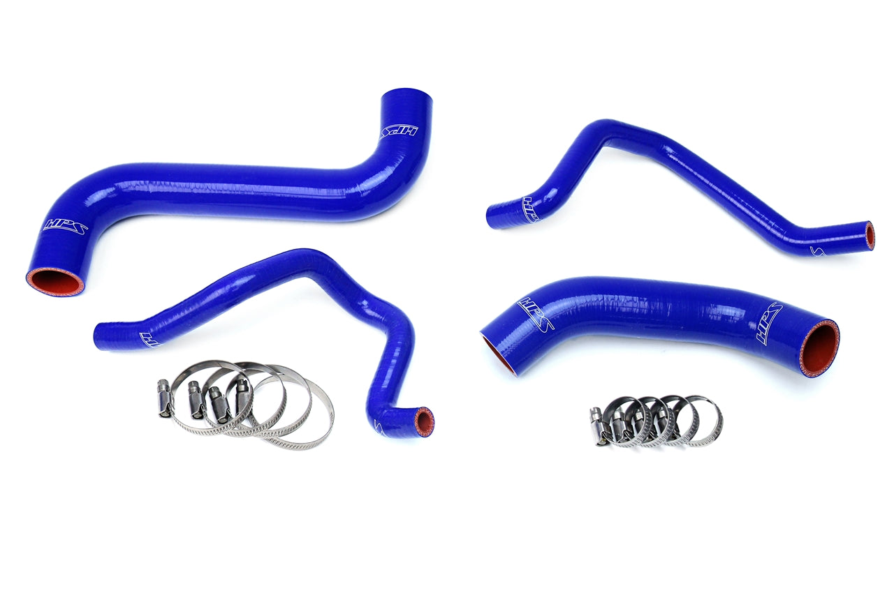 HPS Performance High Temp Reinforced Silicone Radiator and Heater Coolant Hose Kit Blue 57-1734-BLUE