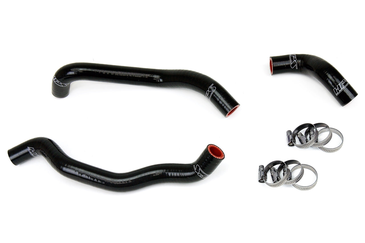 HPS Performance High Temp Reinforced Silicone Heater Coolant Hose Kit Black 57-1792H-BLK