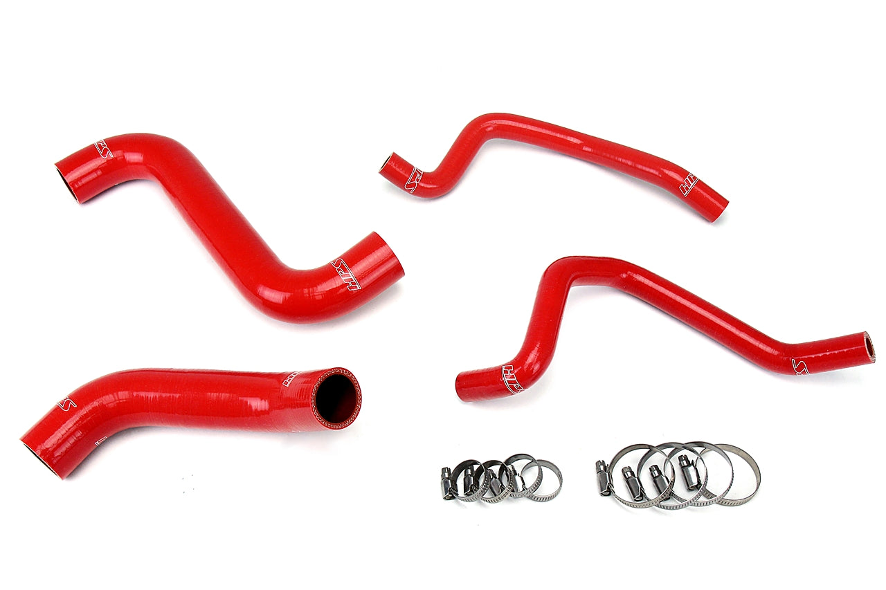 HPS Performance High Temp Reinforced Silicone Radiator and Heater Coolant Hose Kit Red 57-1810-RED