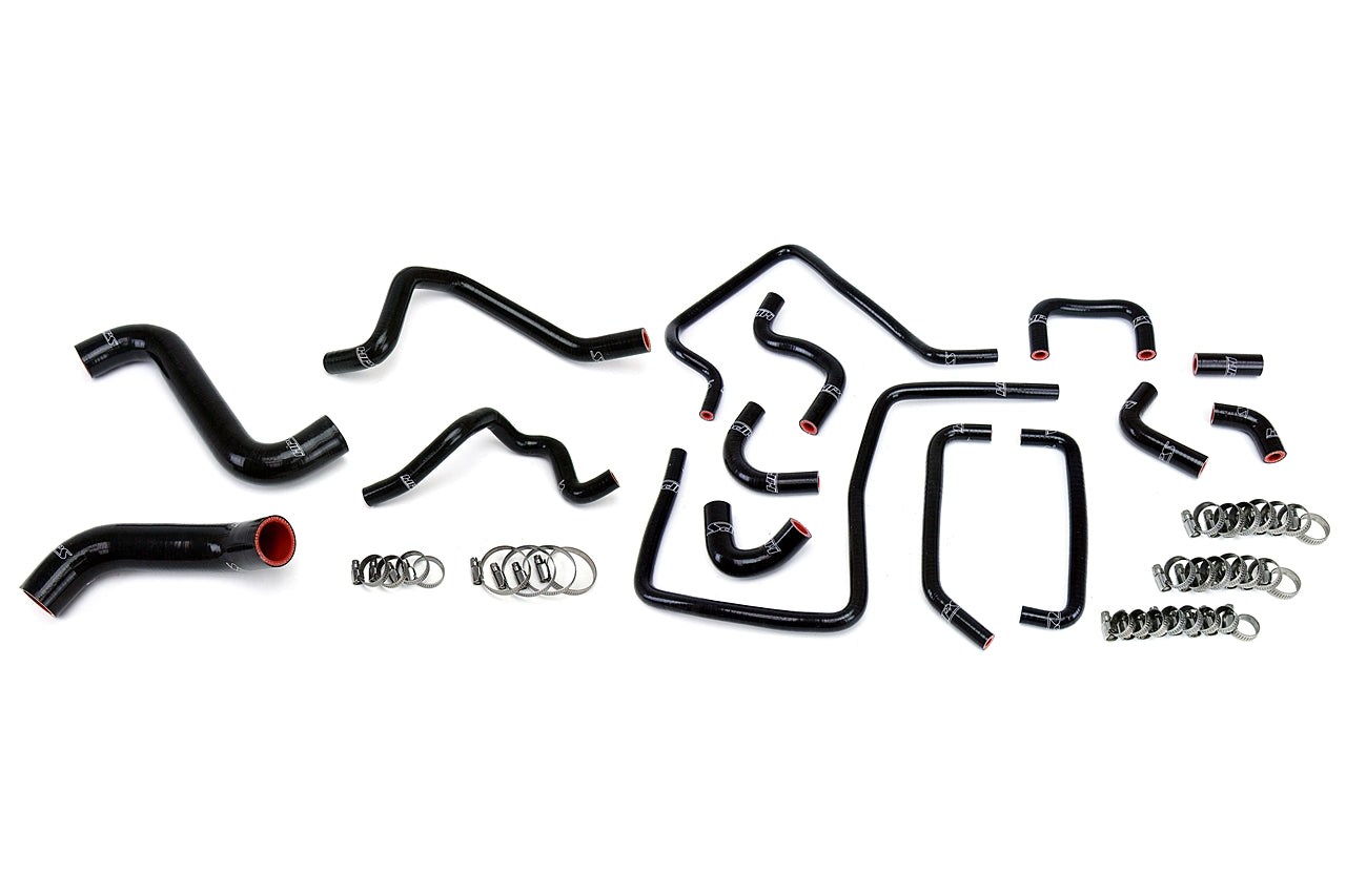 HPS Performance High Temp Reinforced Silicone Radiator Heater and Ancillary Coolant Hose Kit Black 57-1814-BLK