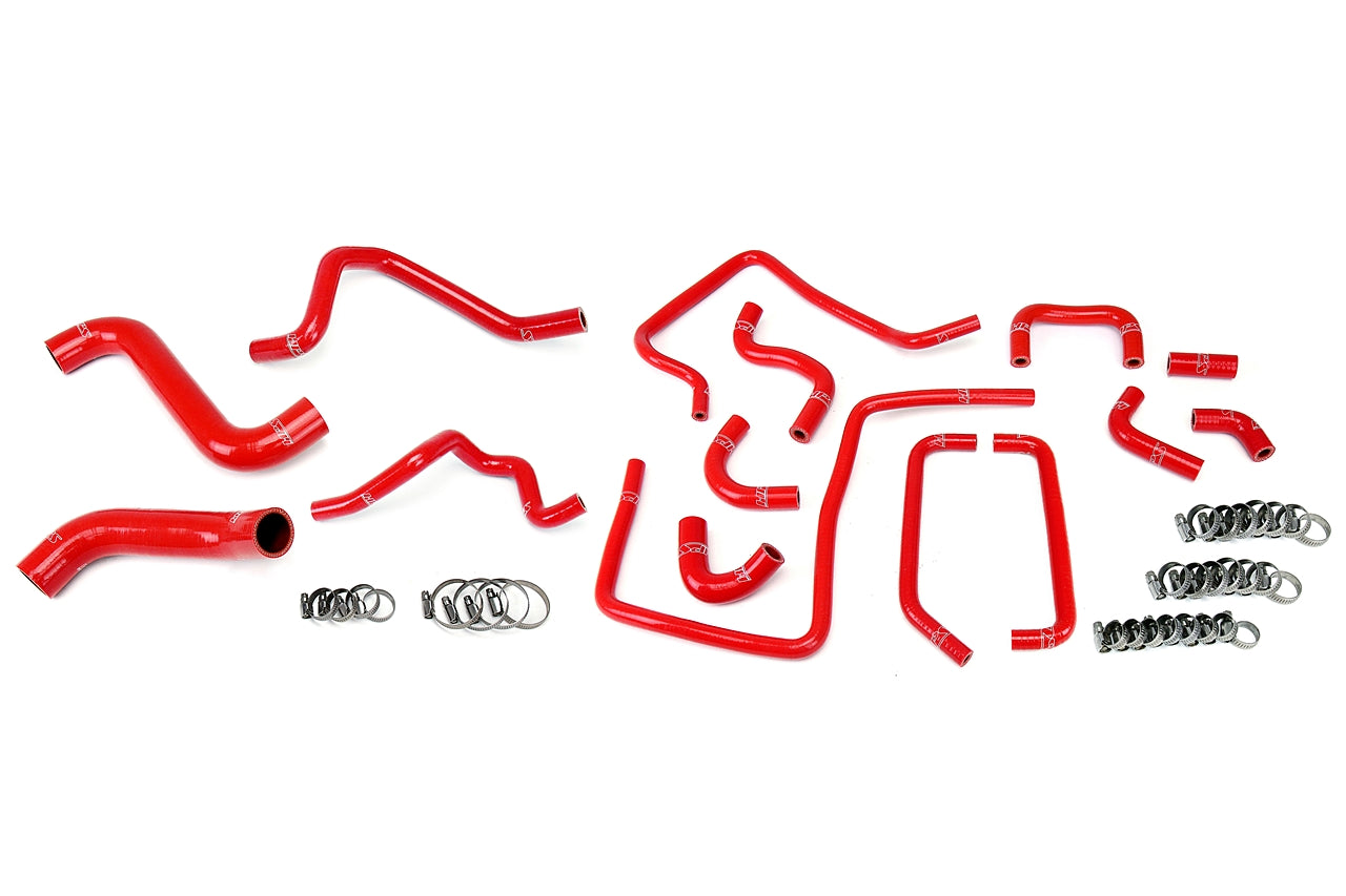HPS Performance High Temp Reinforced Silicone Radiator Heater and Ancillary Coolant Hose Kit Red 57-1814-RED