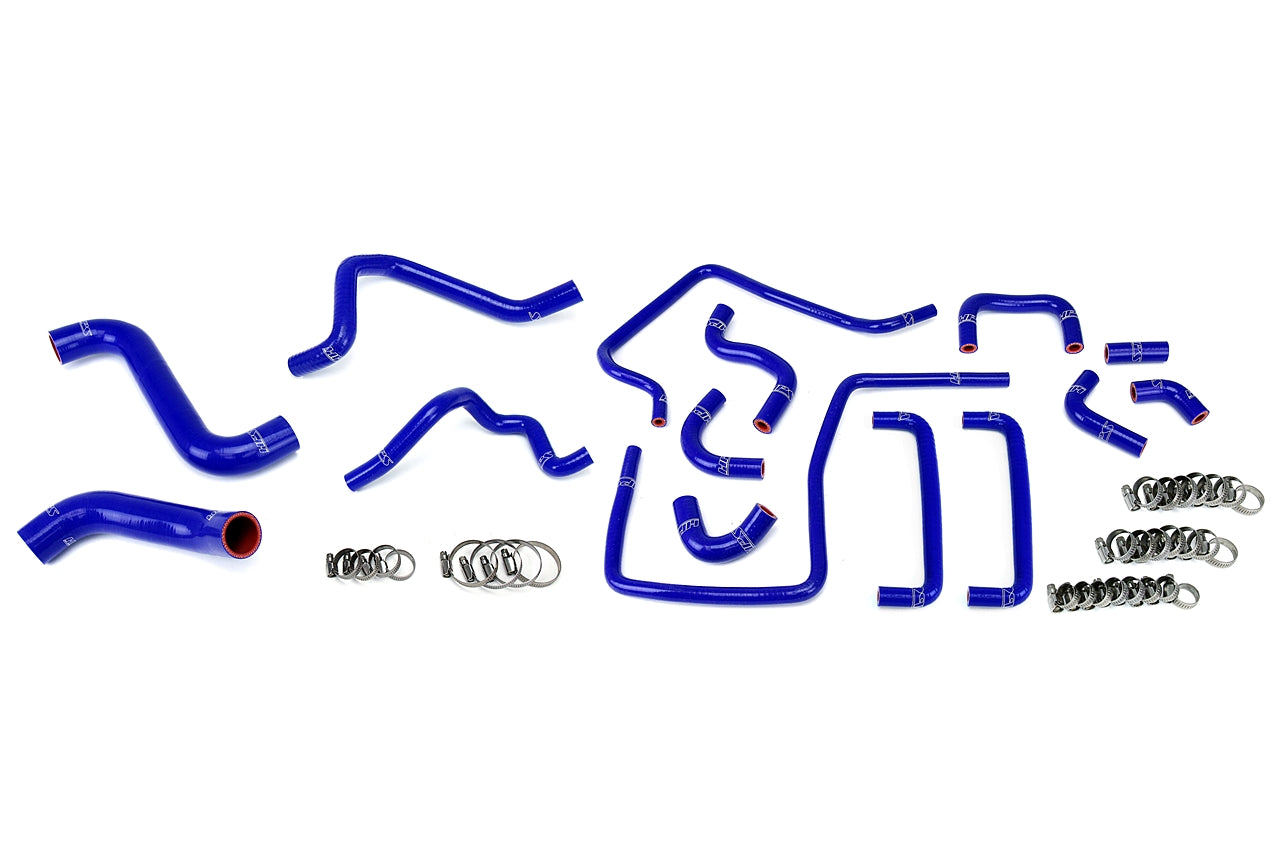 HPS Performance High Temp Reinforced Silicone Radiator Heater and Ancillary Coolant Hose Kit Blue 57-1815-BLUE