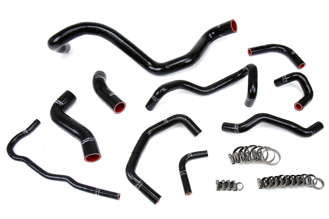 HPS Performance High Temp Reinforced Silicone Radiator Coolant Hose Kit Black 57-1838-BLK