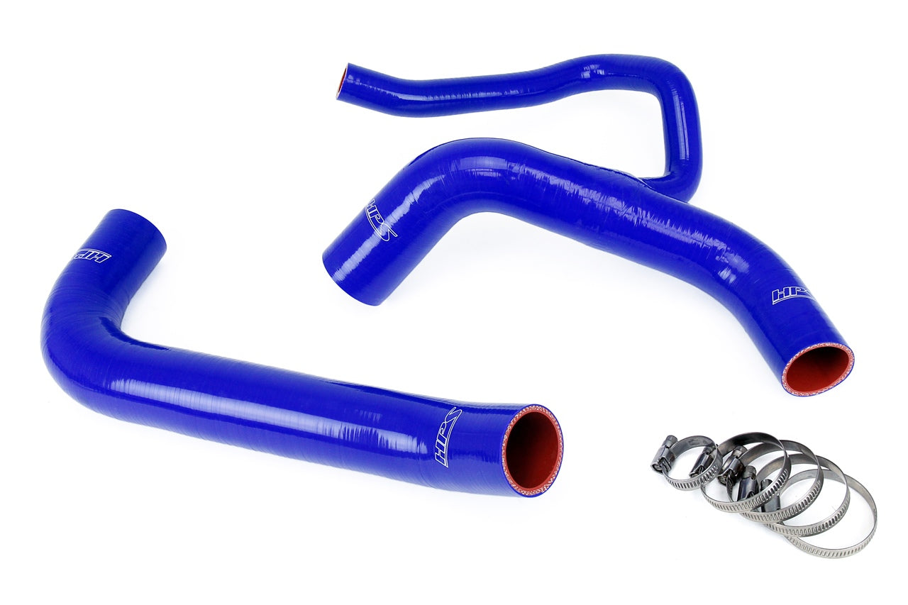 HPS Performance High Temp Reinforced Silicone Radiator Coolant Hose Kit Blue 57-1848-BLUE
