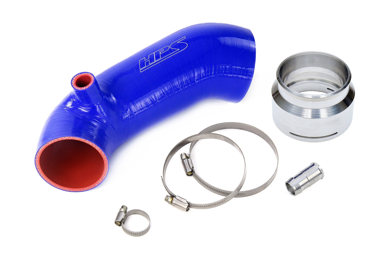 HPS Performance High Temp Reinforced Silicone Air Intake Hose Kit Blue 57-1851-BLUE