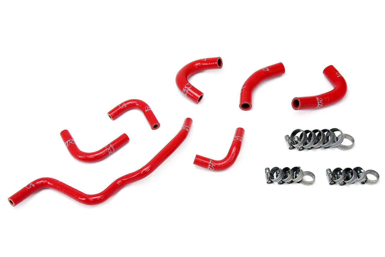 HPS Performance High Temp Reinforced Silicone Oil Cooler and Throttle Body Coolant Hose Kit Red 57-1857-RED