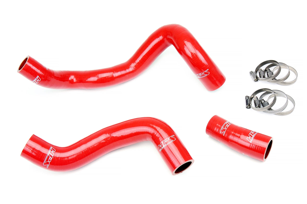 HPS Performance High Temp Reinforced Silicone Radiator Coolant Hose Kit Red 57-1886-RED