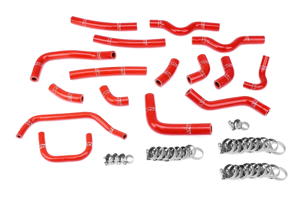 HPS Performance High Temp Reinforced Silicone Heater Coolant Hose Kit Red 57-1911-RED