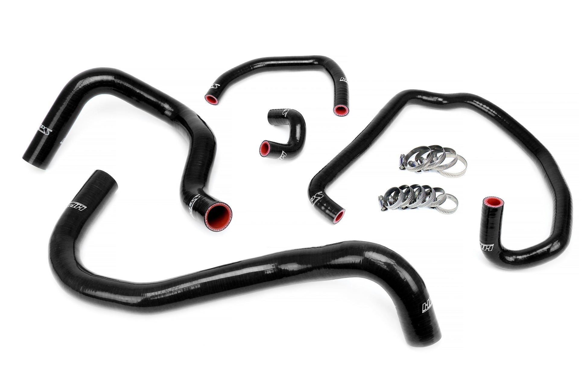 HPS Performance High Temp Reinforced Silicone Radiator and Heater Coolant Hose Kit Black 57-1921-BLK