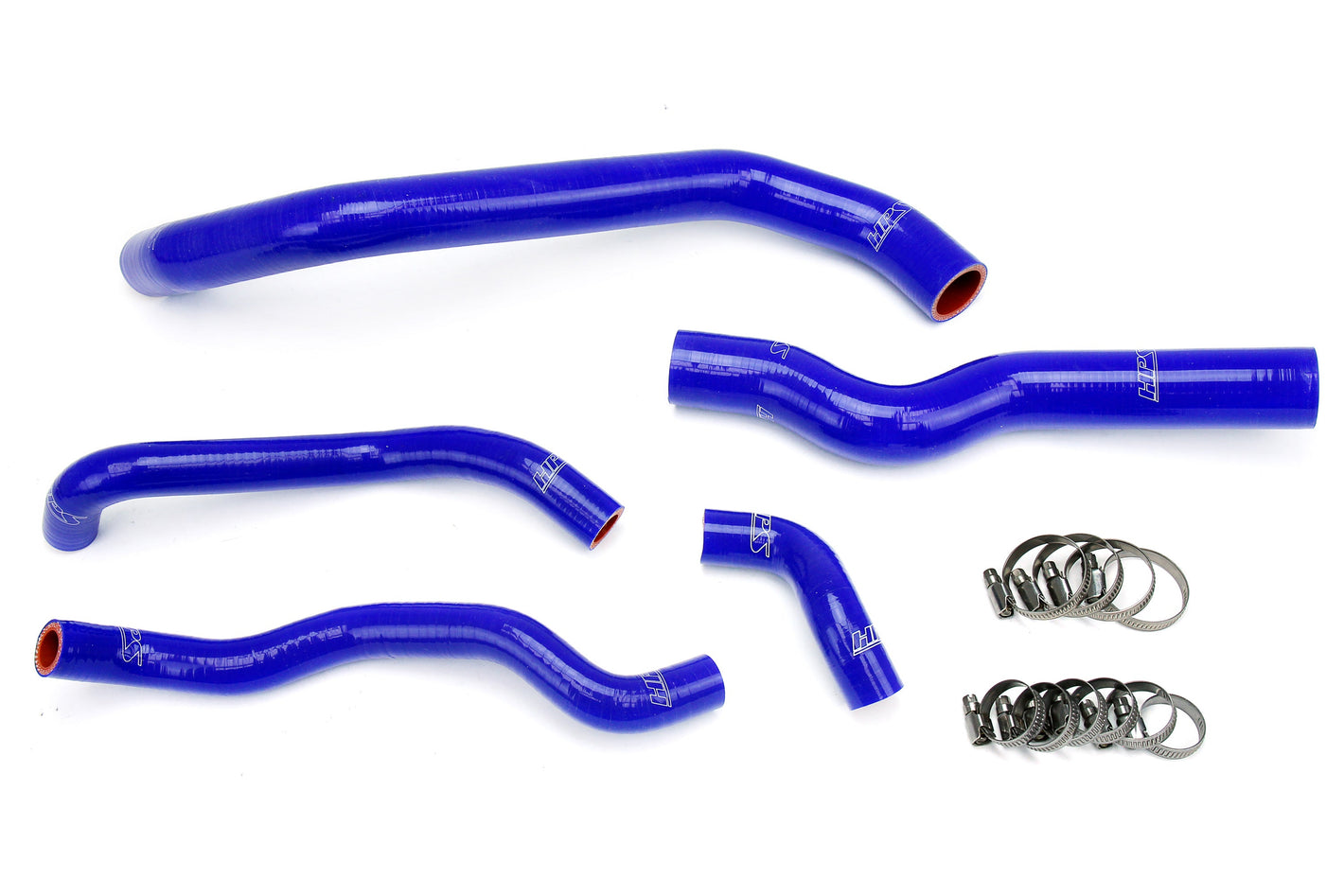 HPS Performance High Temp Reinforced Silicone Radiator and Heater Coolant Hose Kit Blue 57-1973-BLUE