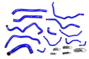 HPS Performance High Temp Reinforced Silicone Radiator and Heater Coolant Hose Kit Blue 57-2004-BLUE