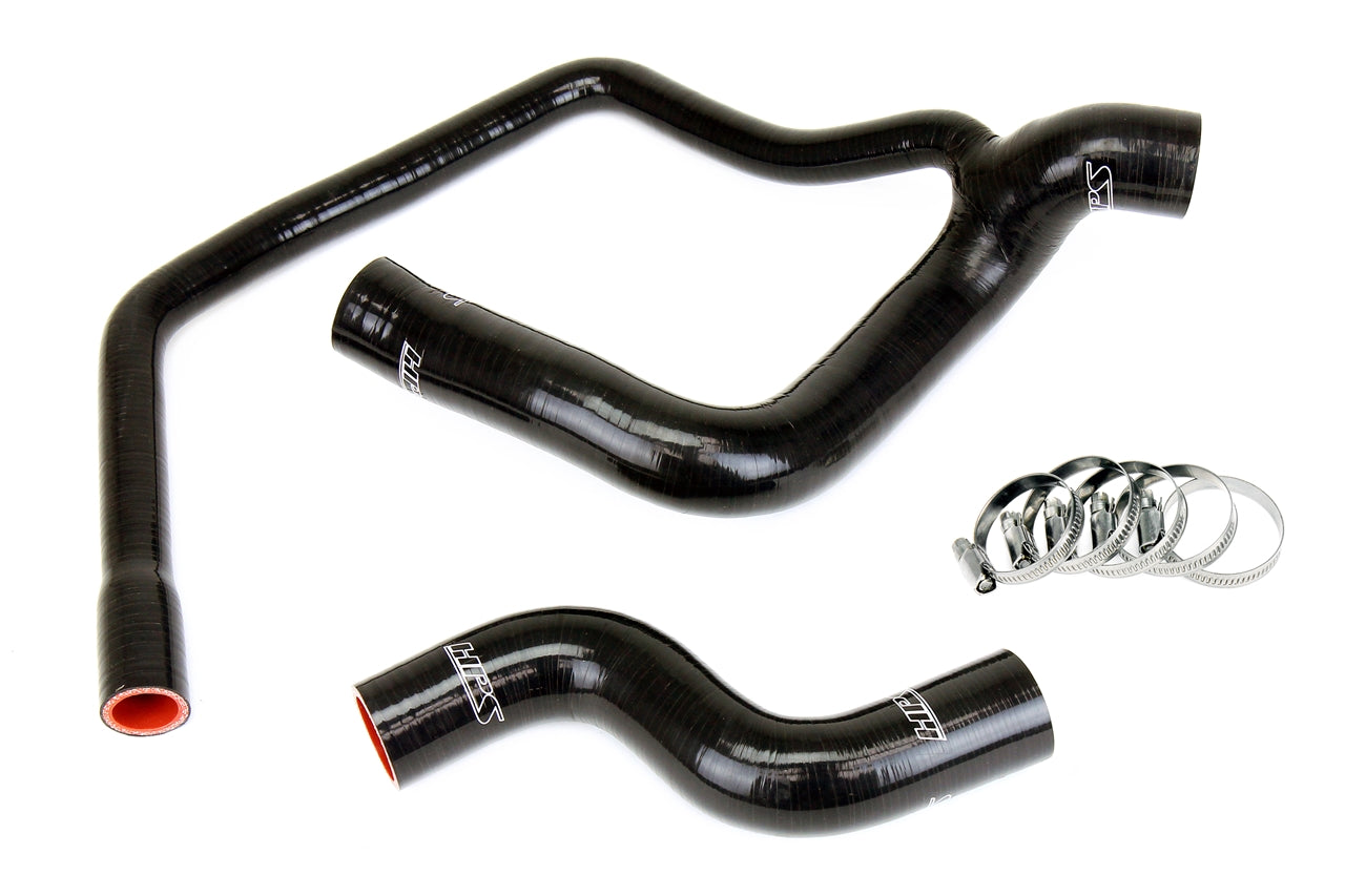 HPS Performance High Temp Reinforced Silicone Radiator Coolant Hose Kit Black 57-2032-BLK