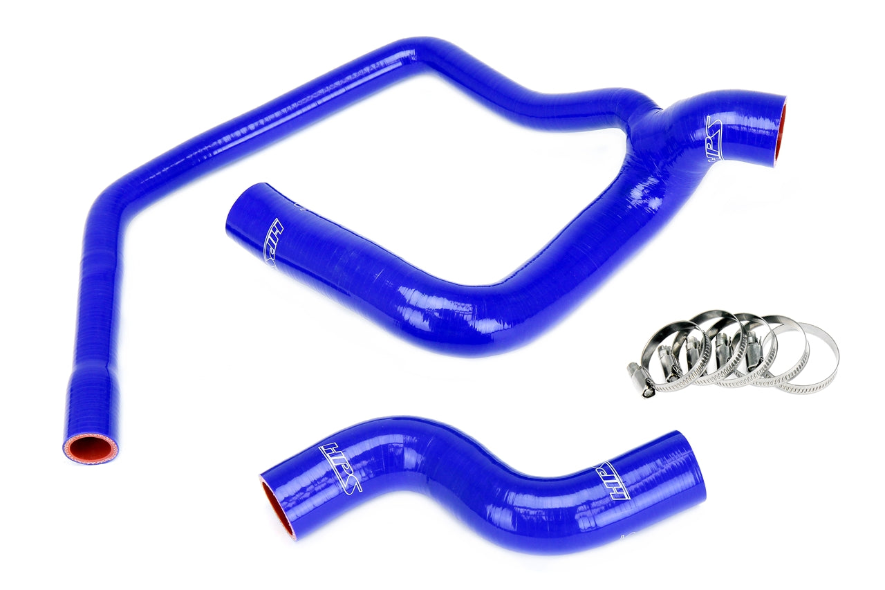 HPS Performance High Temp Reinforced Silicone Radiator Coolant Hose Kit Blue 57-2032-BLUE