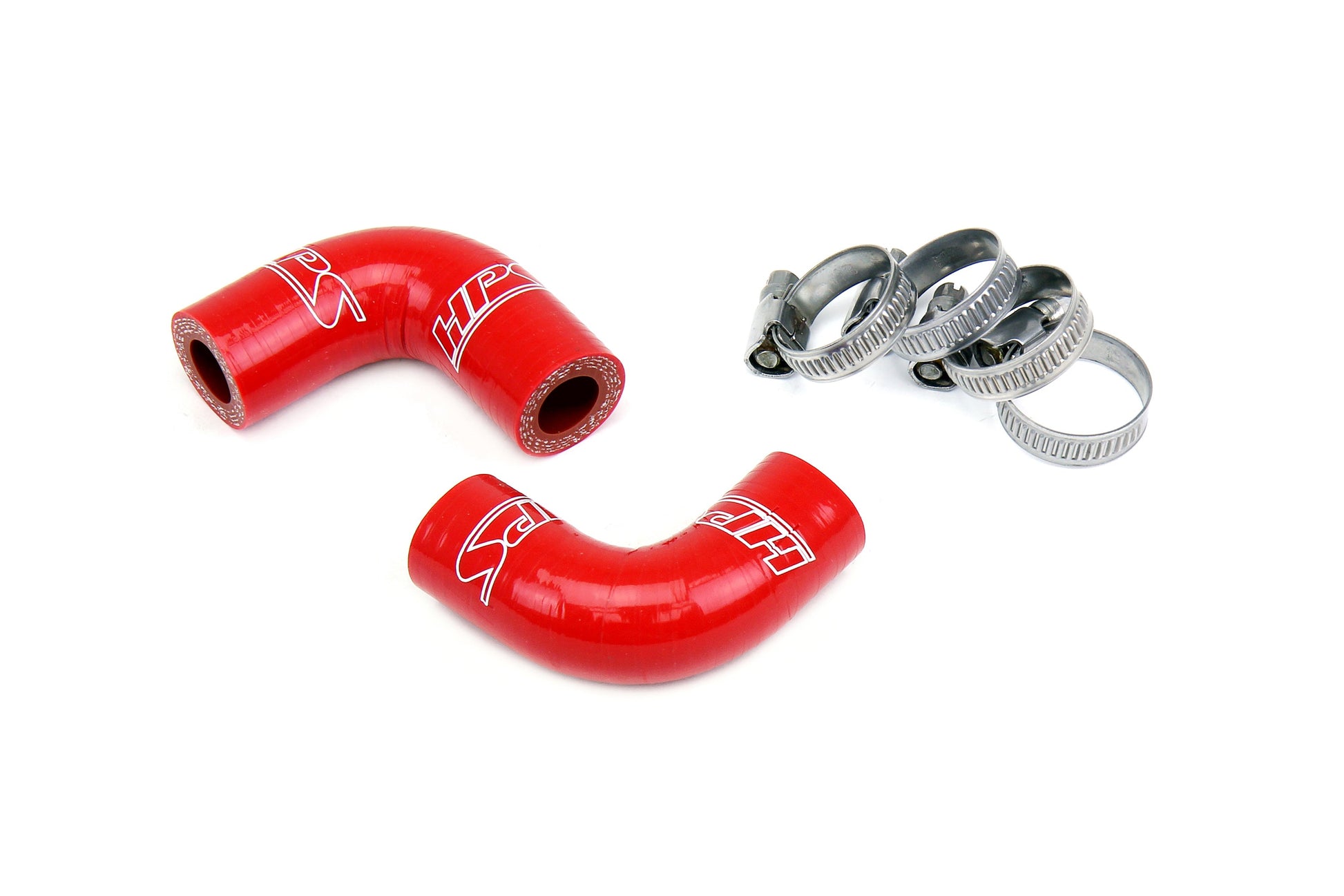 HPS Performance High Temp Reinforced Silicone Oil Cooler Coolant Elbow Hose Kit Red 57-2068-RED