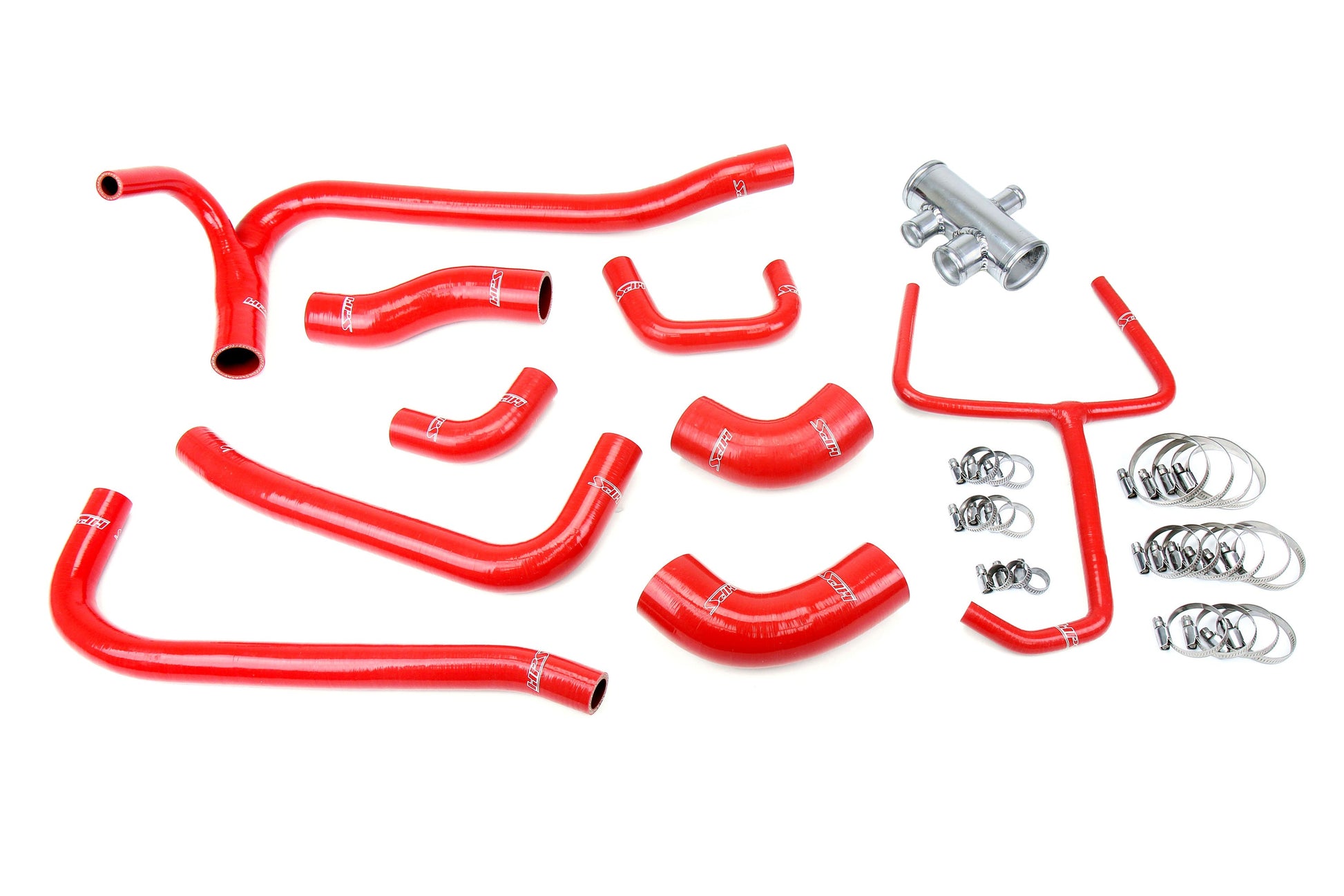 HPS Performance High Temp Reinforced Silicone Radiator Coolant Hose Kit Red 57-2069-RED
