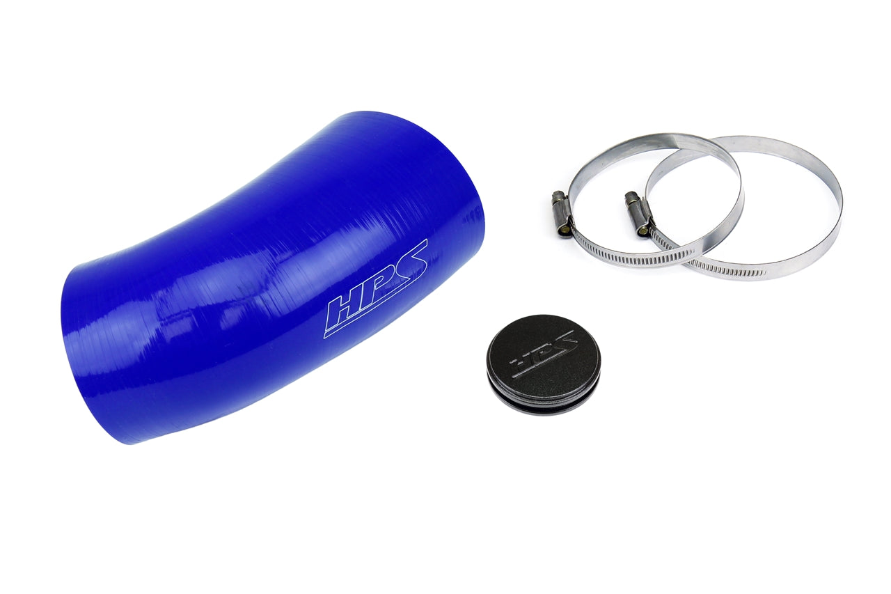 HPS Performance High Temp Reinforced Silicone Air Intake Hose Kit Blue 57-2077-BLUE