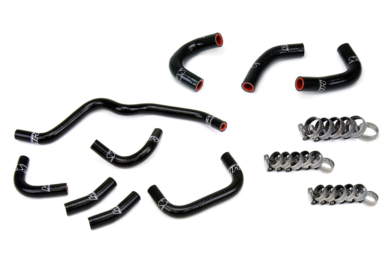 HPS Performance High Temp Reinforced Silicone Oil Cooler and Throttle Body Coolant Hose Kit Black 57-2079-BLK