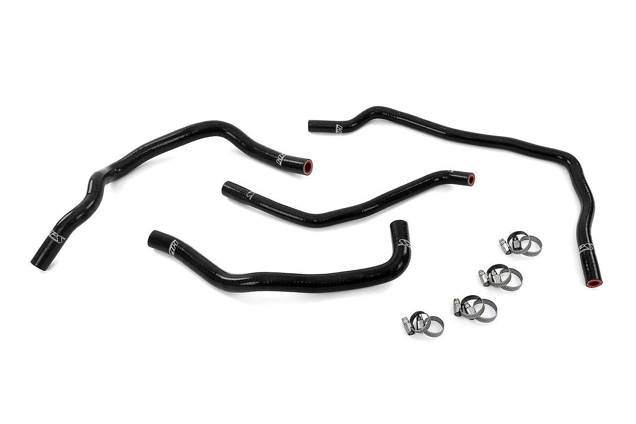 HPS Performance High Temp Reinforced Silicone Heater and expansion tank Coolant Hose Kit Black 57-2102-BLK