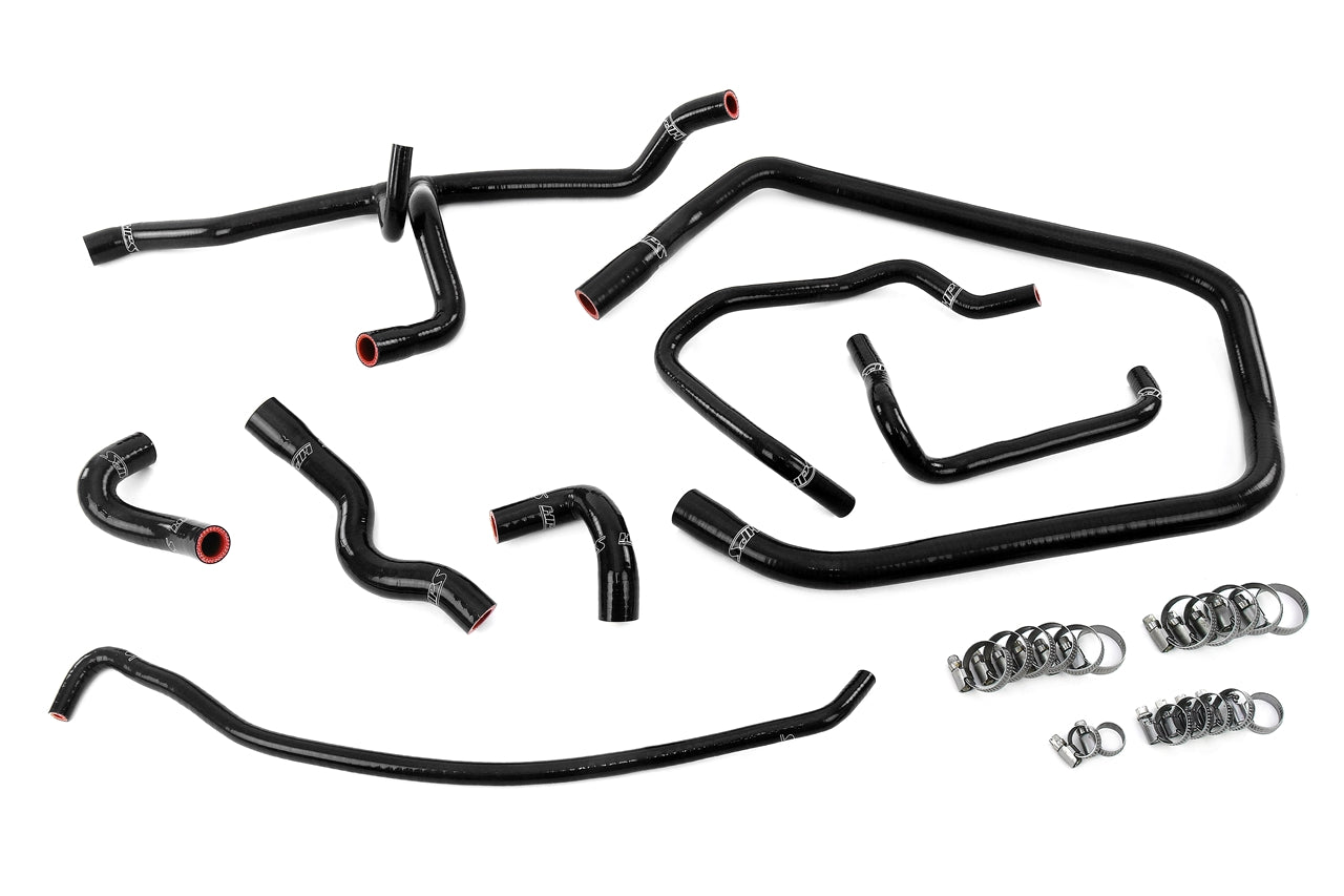 HPS Performance High Temp Reinforced Silicone Heater Throttle Body and Expansion Tank Coolant Hose Kit Black 57-2137-BLK