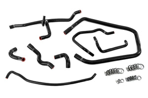 HPS Performance High Temp Reinforced Silicone Heater Throttle Body and Expansion Tank Coolant Hose Kit Black 57-2137-BLK