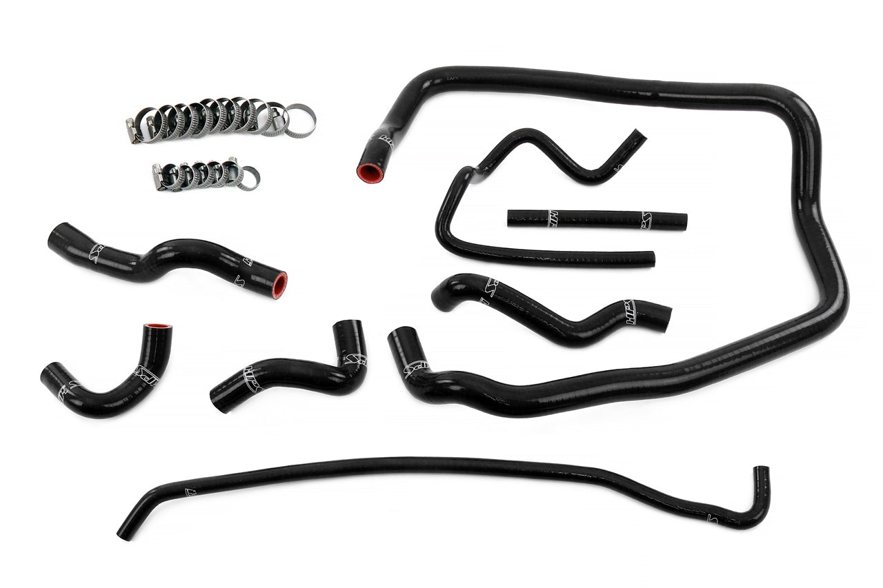 HPS Performance High Temp Reinforced Silicone Heater Throttle Body and Expansion Tank Coolant Hose Kit Black 57-2138-BLK