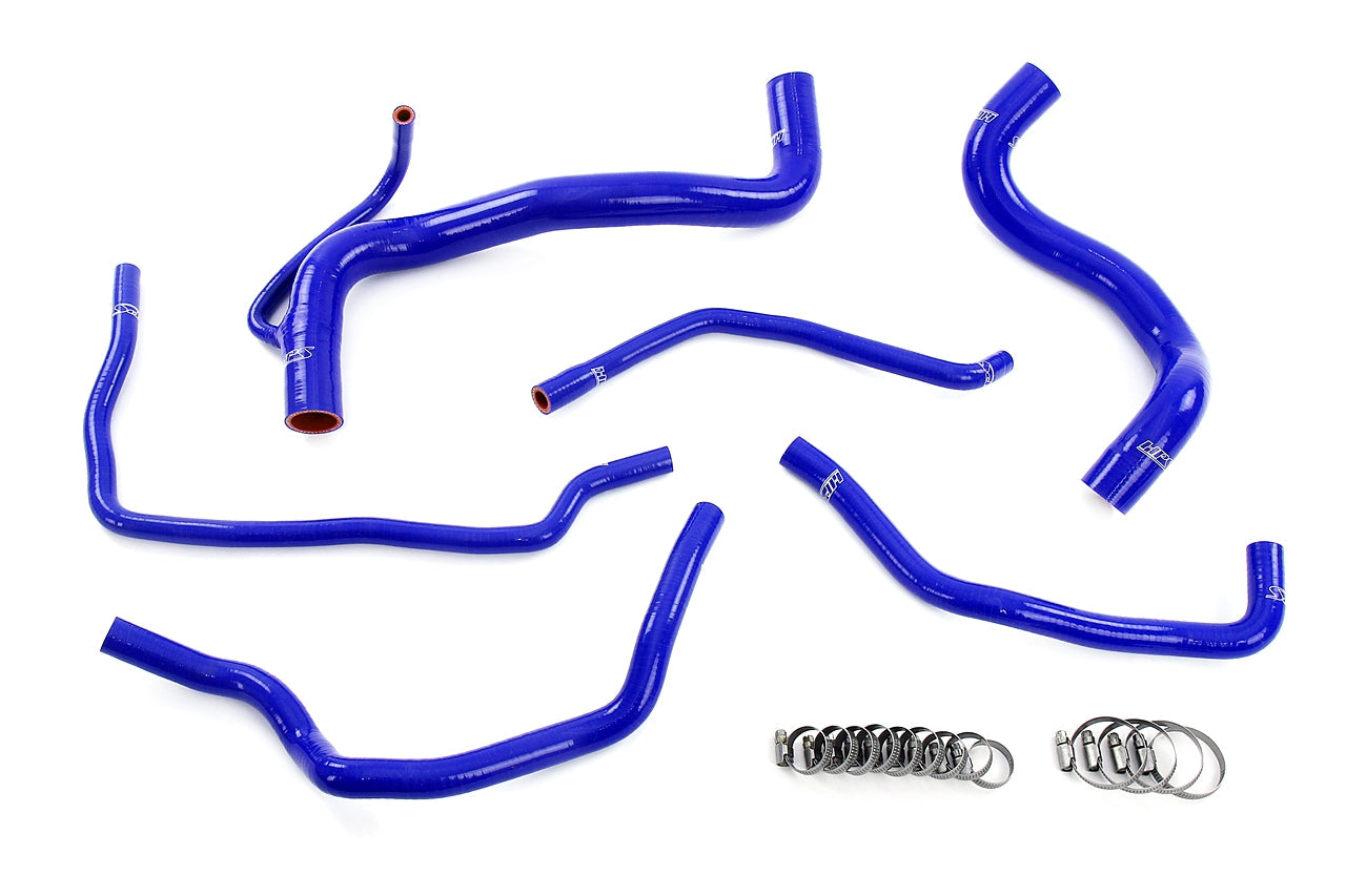 HPS Performance High Temp Reinforced Silicone Radiator Heater and expansion tank Coolant Hose Kit Blue 57-2149-BLUE