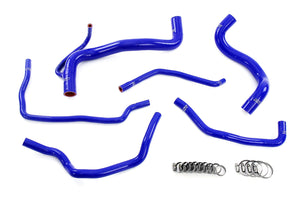 HPS Performance High Temp Reinforced Silicone Radiator Heater and expansion tank Coolant Hose Kit Blue 57-2149-BLUE