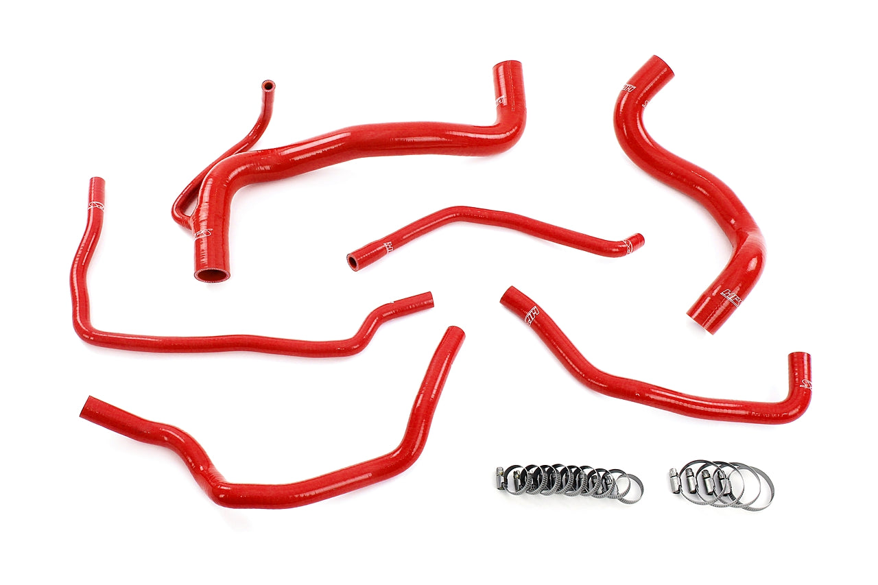 HPS Performance High Temp Reinforced Silicone Radiator Heater and expansion tank Coolant Hose Kit Red 57-2149-RED