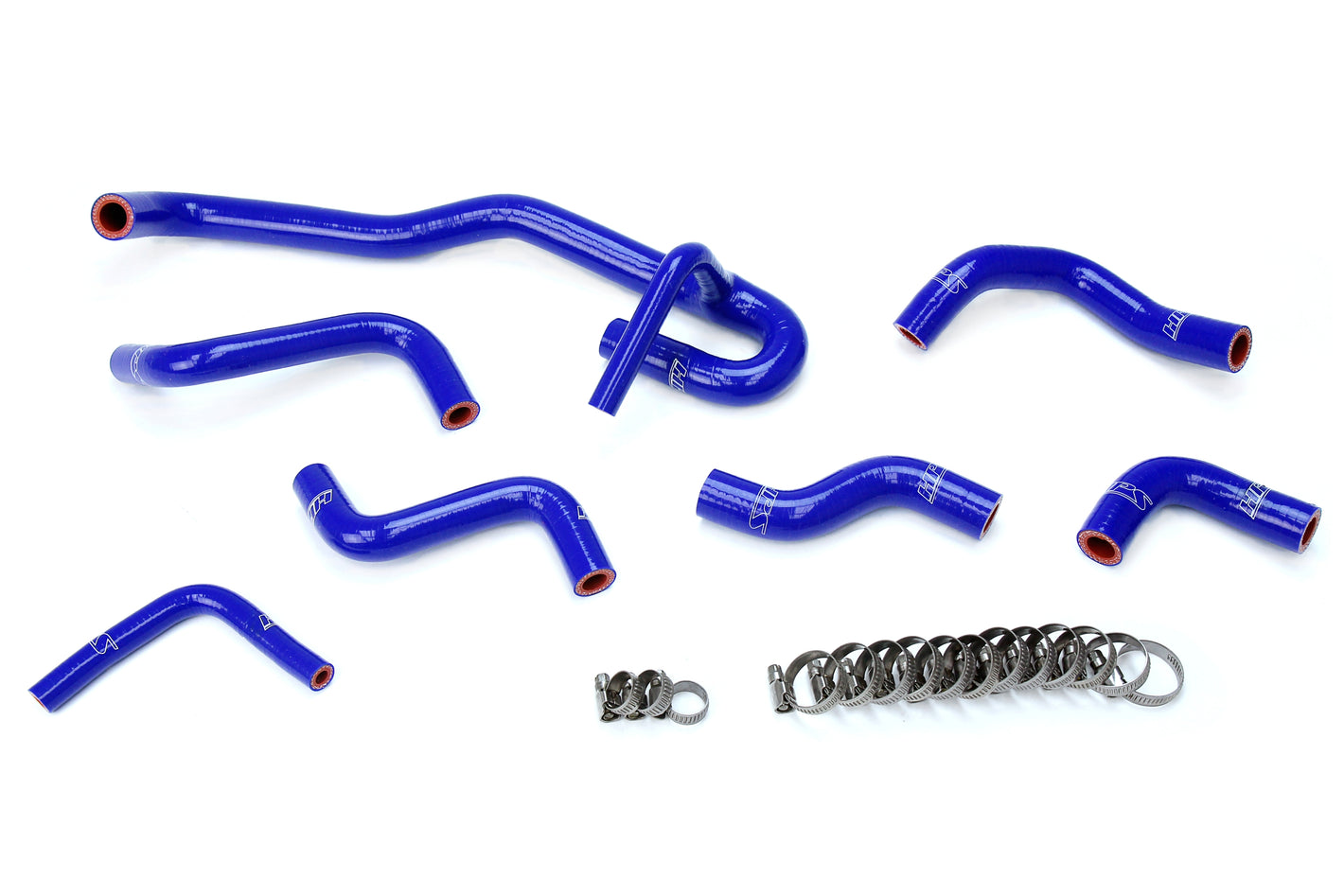 HPS Performance High Temp Reinforced Silicone Heater Coolant Hose Kit Blue 57-2190-BLUE